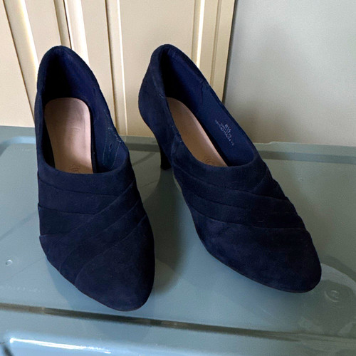 Women navy suede court - navy,