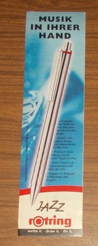 Rare advertising rotring jazz - advertising,