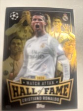 UltraRare Cristiano Ronaldo Real Madrid Hall Of Fame Match Attacks Card+CardCase