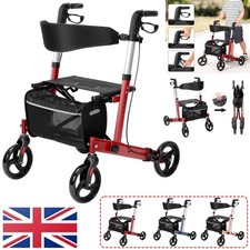 Folding Mobility Rollator Walking Walker Frame With Seat Zimmer Lightweight 