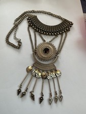 Egyptian Style Costume Jewellery - SilverTone Necklace