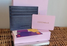 COCCINELLE -ITALIAN -LEATHER CREDIT CARD  WALLET IN BLACK-NEW AND BOXED 