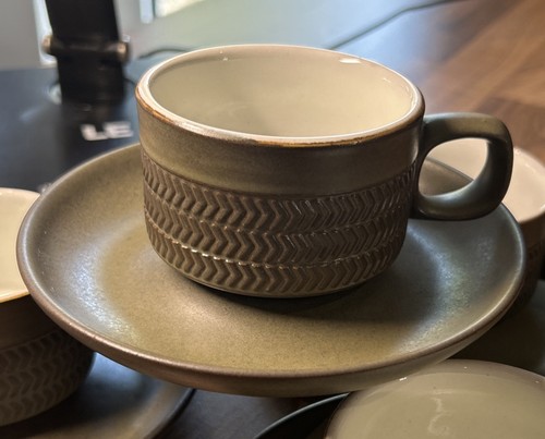 Denby chevron green - chevron, stoneware