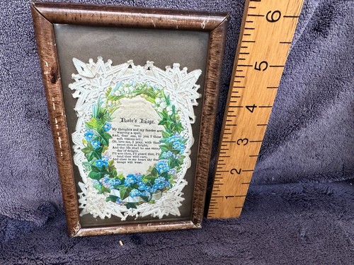 Small antique framed ephemera - antique,