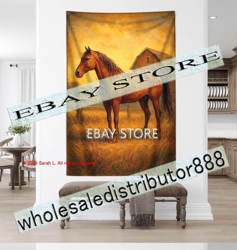 Pasture horse tapestry country