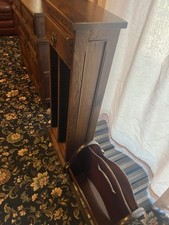 Old Charm CD rack With Drawer & Dark Wood Magazine Rack