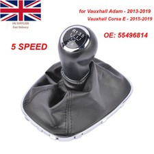 5 Speed Car Gear Shift Knob with Gaiter Cover For Vauxhall Corsa E Adam 55496814