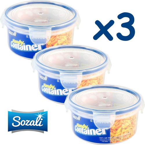 Round plastic food storage - plastic,