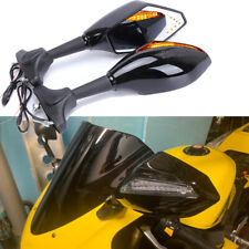 Motorcycle Side Mirrors LED Turn Signals For Suzuki GSXR750 GSXR600 GSXR1000 K4