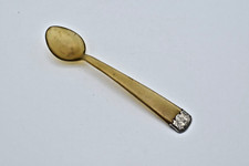 Edwardian Scottish Sterling Silver Pressed Horn Spoon