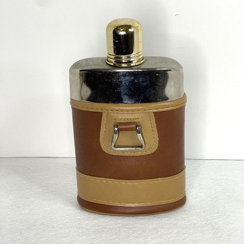 Glass hip flask with - hip, faux