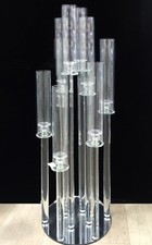 Candleabra 110cm Tall Contemporary 10 Arm Wedding Table Glass and Crystal 