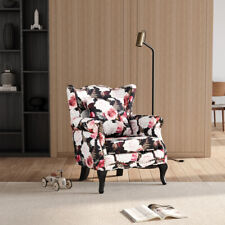 Upholstered Floral Wingback