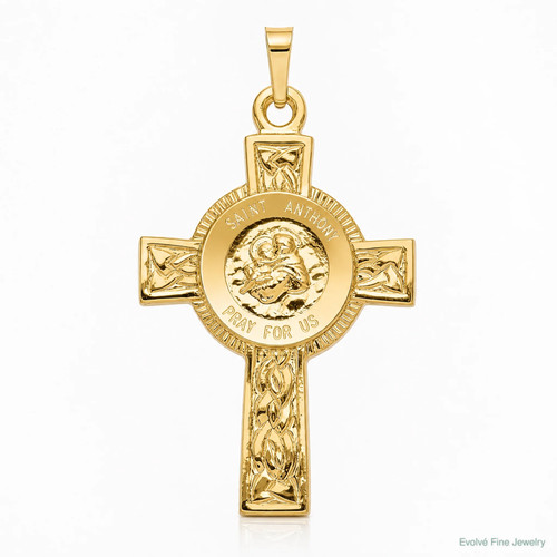 14k yellow gold cross with - gold,