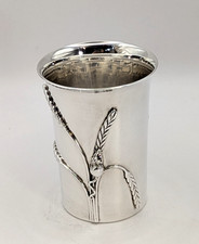 SARAH JONES Sterling Silver Mouse & Wheat-sheaf Tumbler / Beaker / Cup 1987