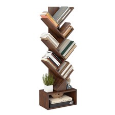 7 Tier Tree Bookshelf, Rustic
