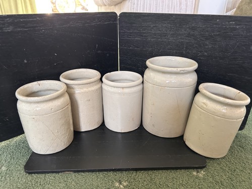Vintage stoneware jam jar - vintage,