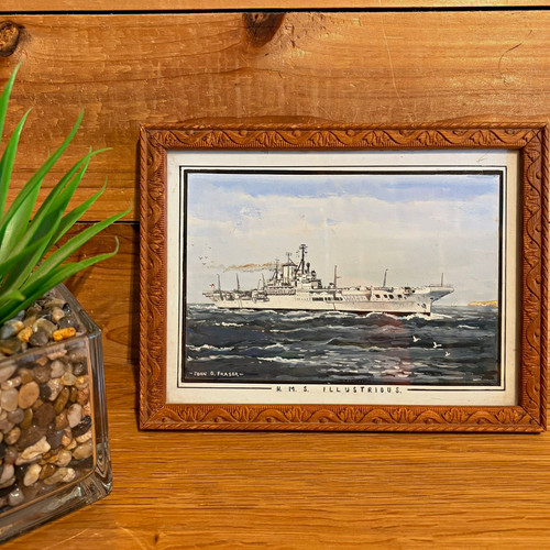 Vintage hms illustrious hand - hms,