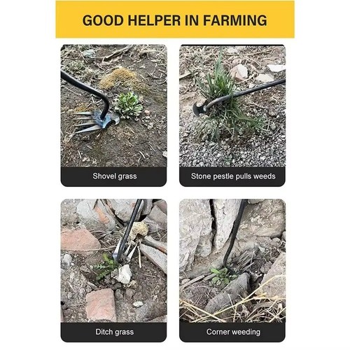 Teeth weed pulling tool - weed,