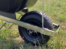 WIDE OX WHEELBARROW WHEEL Tyre 20mm Bore Black Puncture Proof