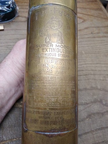 Vtg brass fyr fyter super - brass,