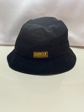 BARBOUR Black Bucket Hat  Size