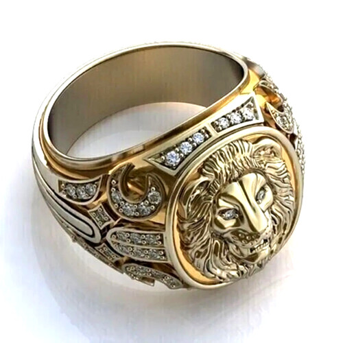 Round diamond huge lion - diamond,