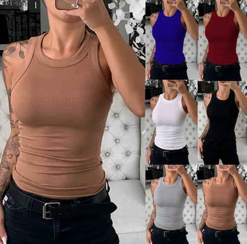 Womens sleeveless ribbed - womens✨sleeveless,