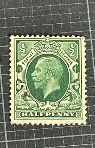 King george half penny stamp - king,