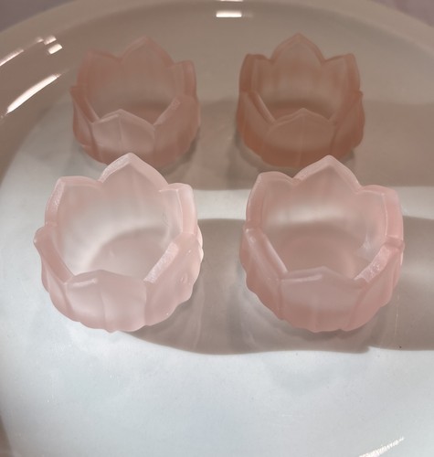 Pink satin frosted lotus tulip - lotus,