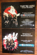 GHOSTBUSTERS & GHOSTBUSTERS II MOVIE POSTER (S) ~  ORIGINAL UK QUAD SINGLE SIDED