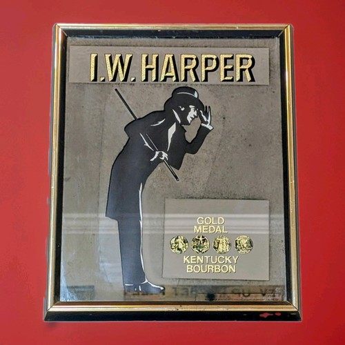 Vintage bar mirror - mirror,, bourbon