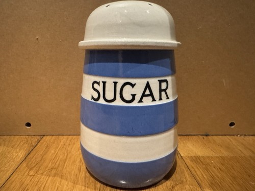 Green cornishware sugar - t,