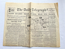 Daily Telegraph Reproduction Newspaper – D-Day Report – 7 June 1944