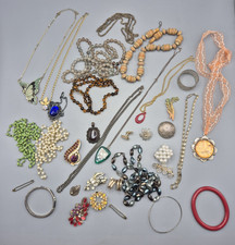 Job Lot Selection Vintage Costume Jewellery, Brooches Necklaces Tie Pin Bracelet