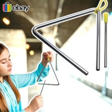 Metal Music Triangle Percussion Instrument Musical with Beater Kids Adults