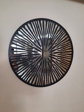 Black Wooden Art Wall Mirror
