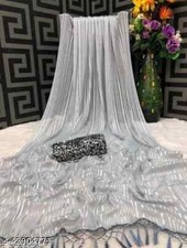 Women 's Chiffon Saree Velvet