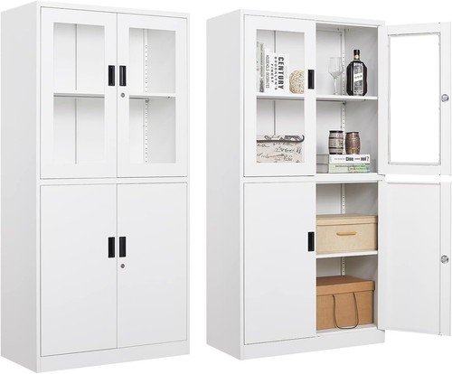 Metal glass display cabinet - metal,