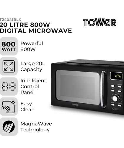 Tower digital 20l microwave - tower,
