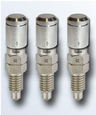 3x stahlbus bleeder screw with venting valve M8x1.25 +2  alu caps nickle plated