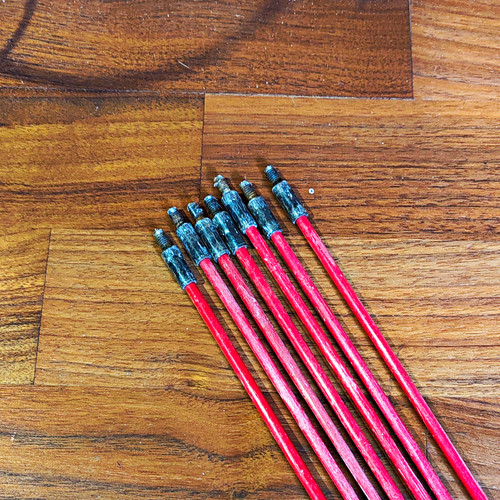 Red fiberglass access rods - red,