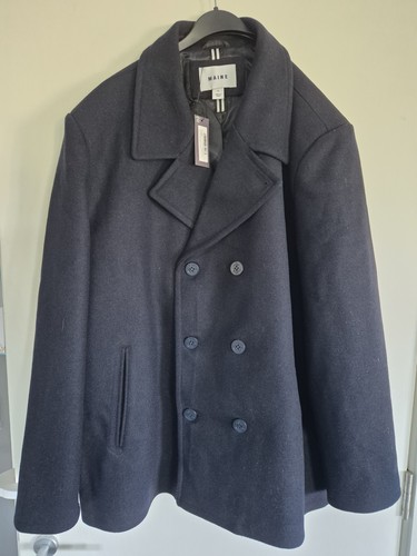 Mens maine pea - coat, blue