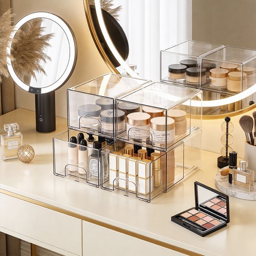 Packs clear acrylic makeup - clear,