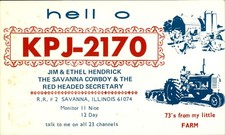 Savanna IL CB QSL Card
