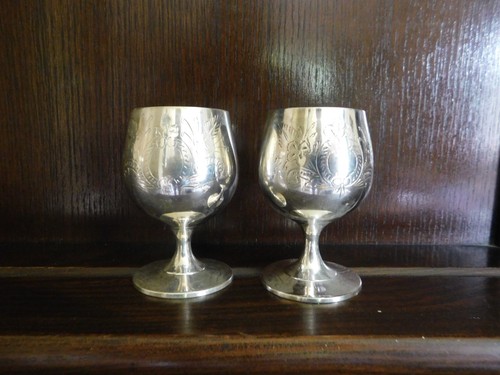 Pair heavy etched - a, of