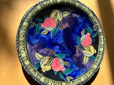 Antique 1920s Hancock & Sons “Rubens Ware” 'Pomegranate' plate By F X Abraham 