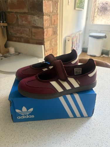 Ladies burgundy adidas samba - ladies,