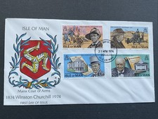 1974 Isle Of Man FDC Stamp Cover 'Winston Churchill' Centenary.