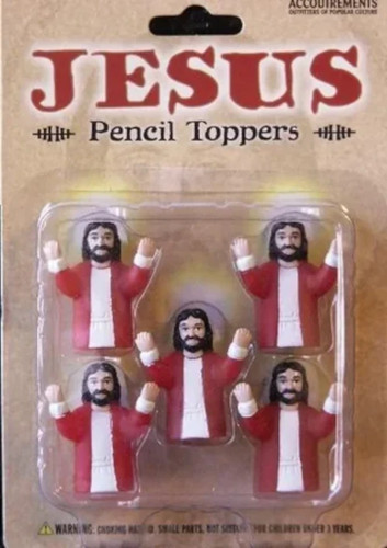 Jesus pencil toppers - jesus, vintage